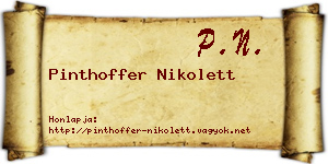 Pinthoffer Nikolett névjegykártya